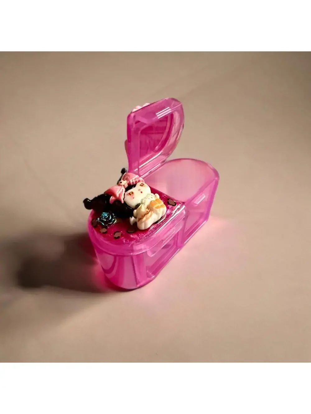 Decoden Mini Pill Box Kuromi My Melody Kawaii Junk Case Style Travel Size Sanrio